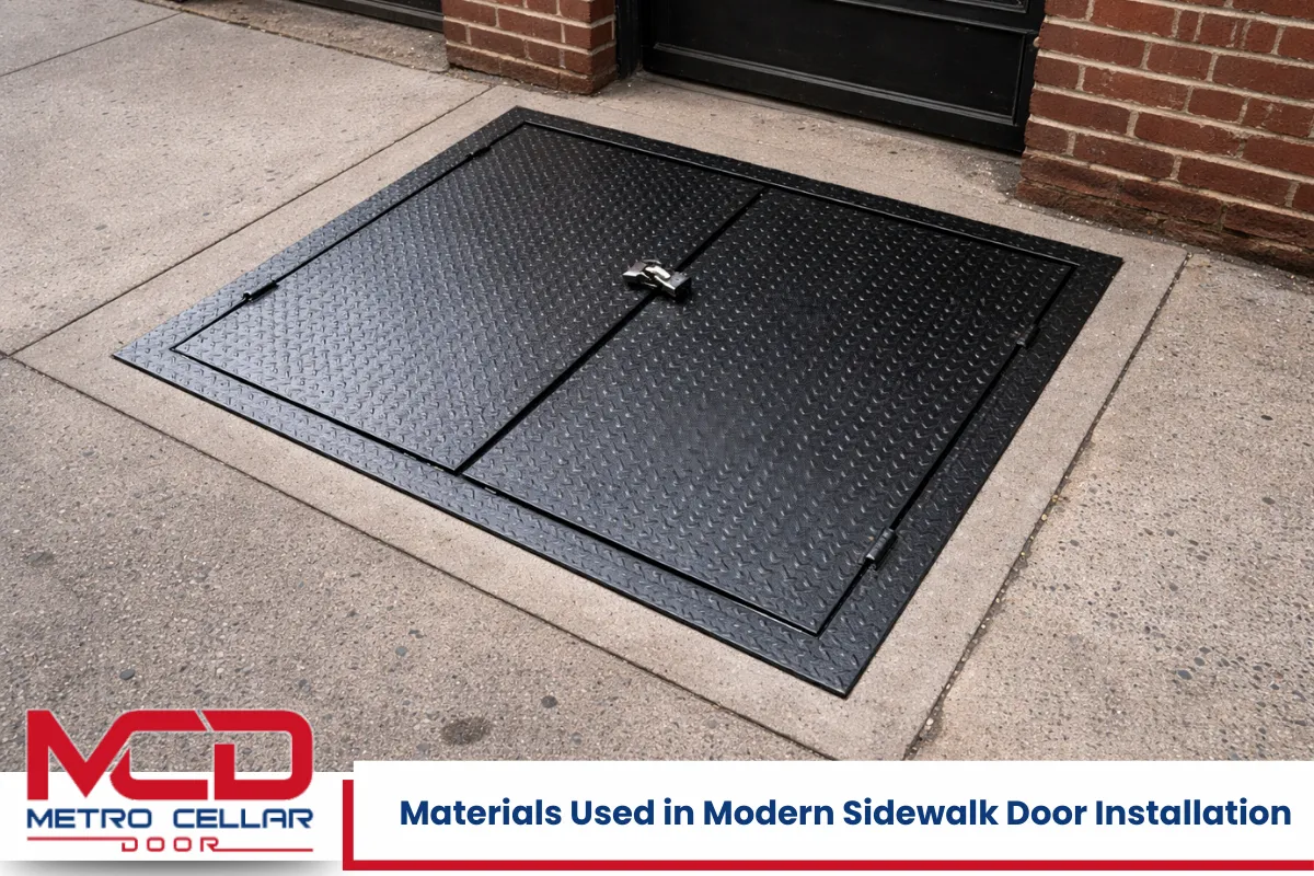 Materials Used in Modern Sidewalk Door Installation