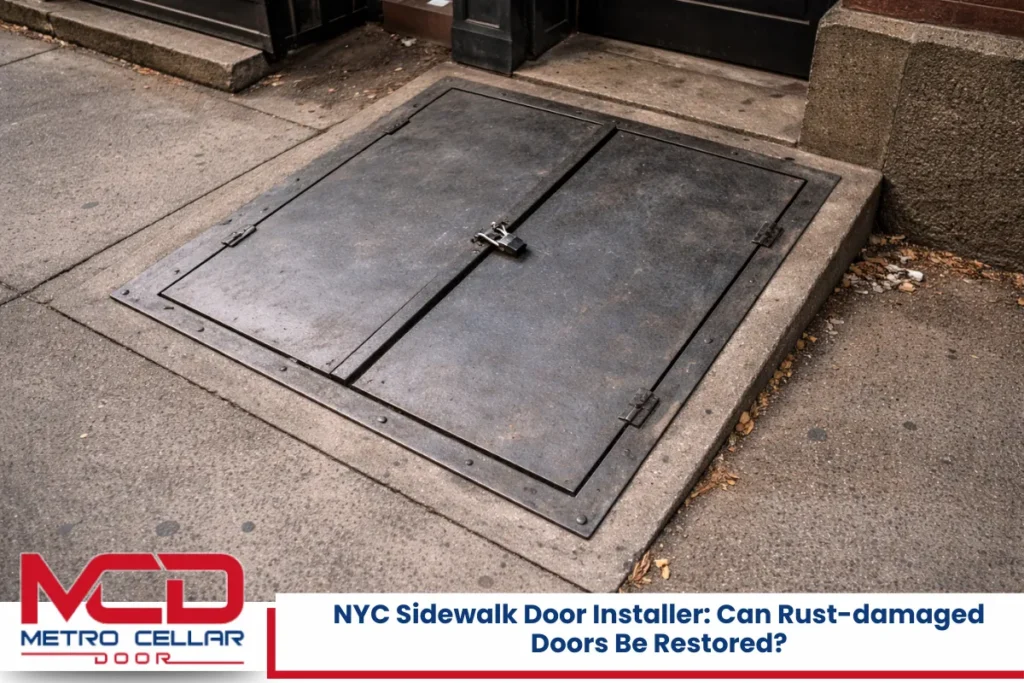 NYC Sidewalk Door Installer Can Rust-damaged Doors Be Restored