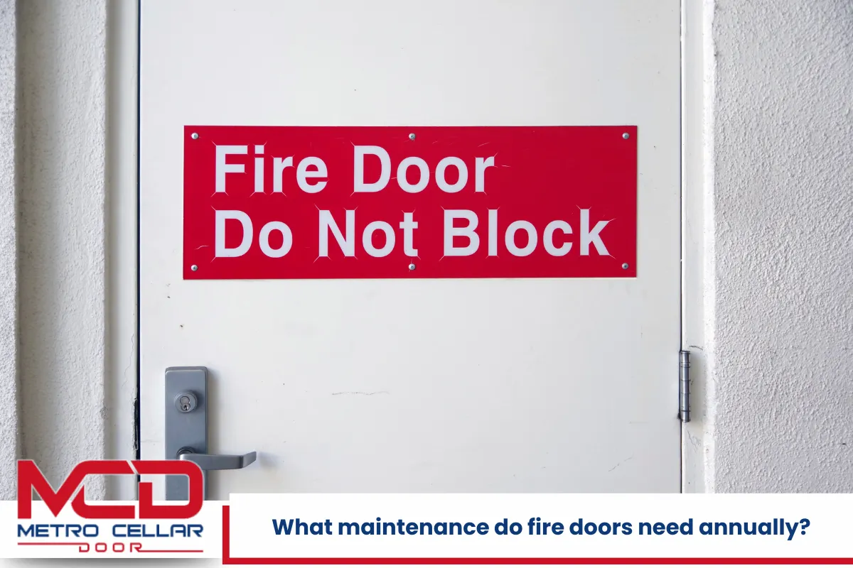 What maintenance do fire doors need annually?
