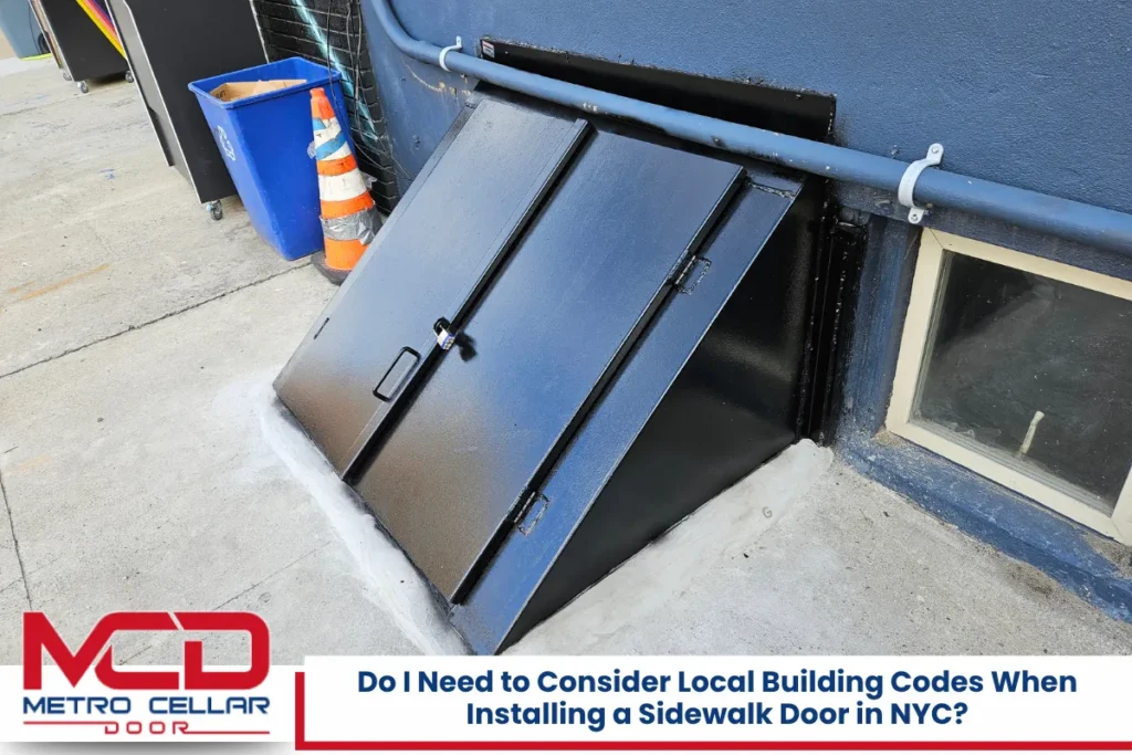 Do I Need to Consider Local Building Codes When Installing a Sidewalk Door in NYC?