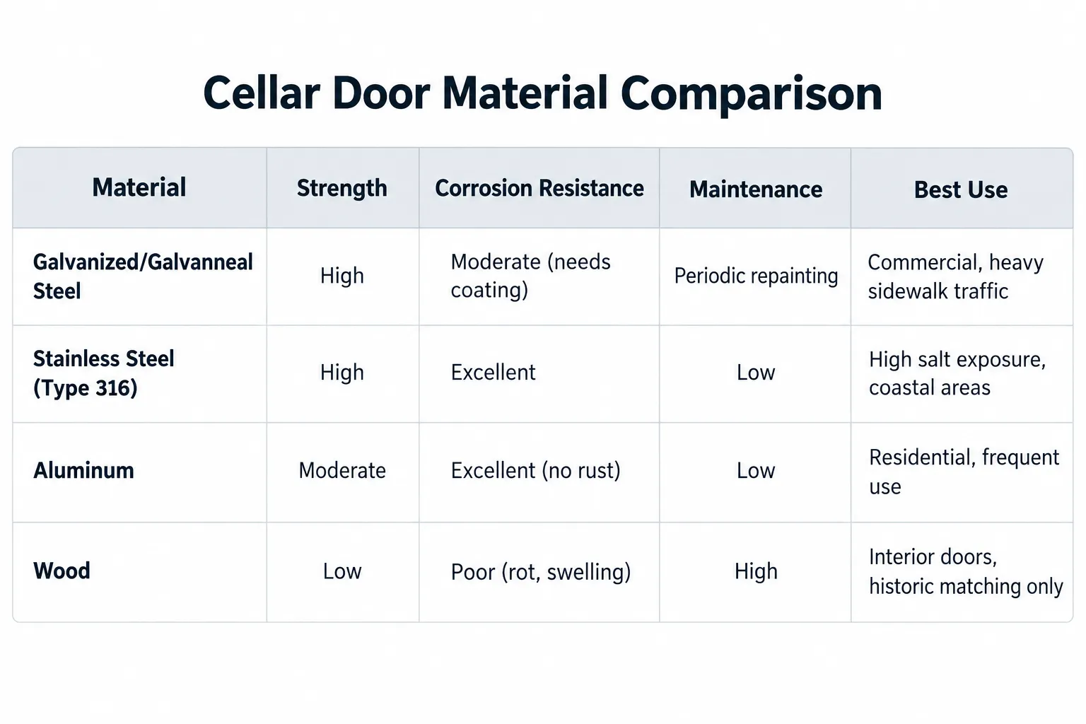 Choosing the Right Basement Door and Cellar Hatch for NYC Conditions